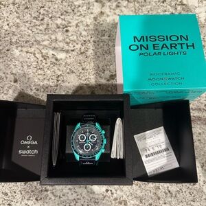 Omega X Swatch Moonswatch Mission On Earth Polar Lights.